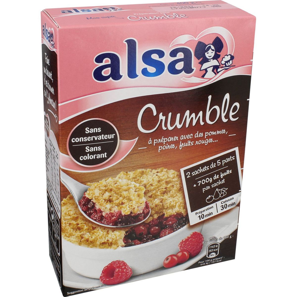 ALSA Préparation pour crumble 2 sachets 400g