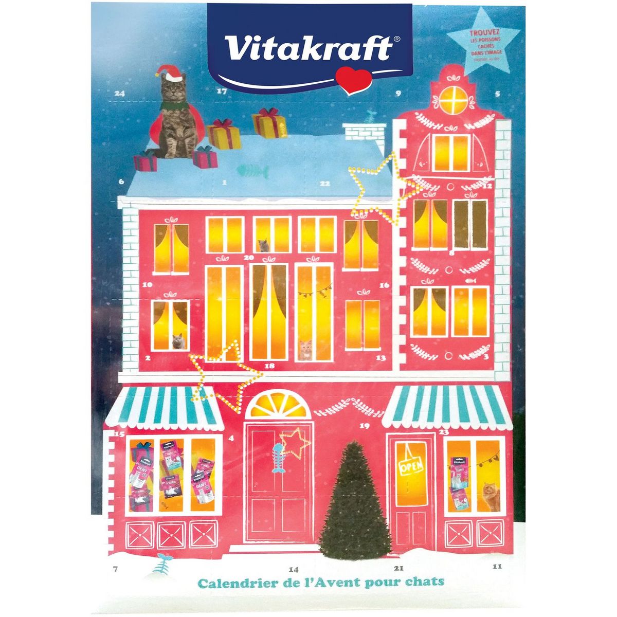 VITAKRAFT Vitakraft Calendrier de l'Avent avec friandises pour chat 1 pièce