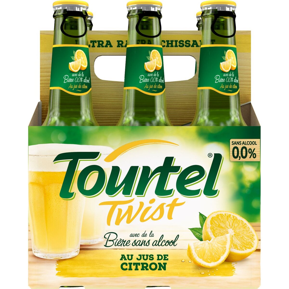 TOURTEL Bière twist aromatisée sans alcool au citron bouteilles 6x27,5cl