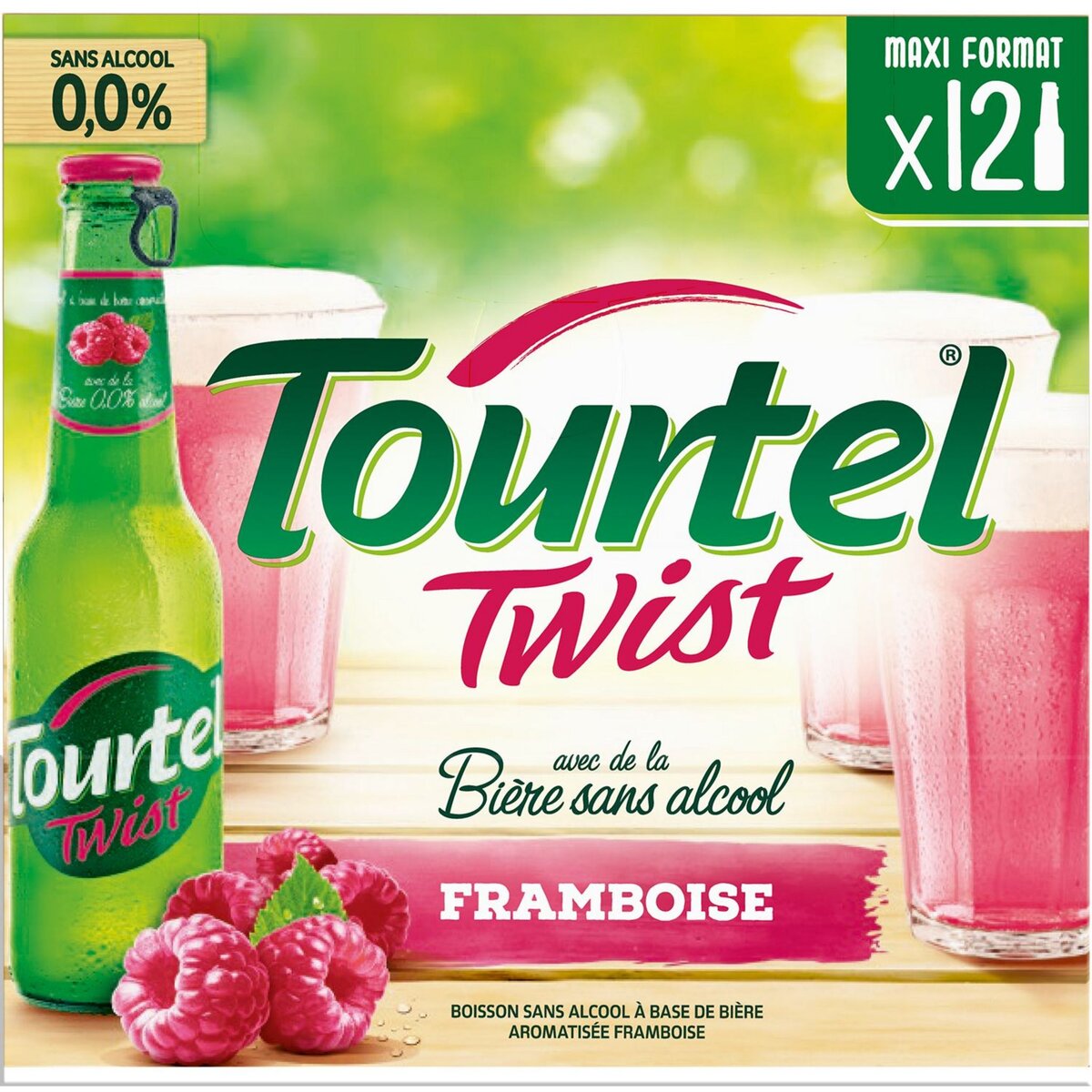 TOURTEL Tourtel twist Bière sans alcool framboise bouteilles 12x27,5cl 12x27,5cl