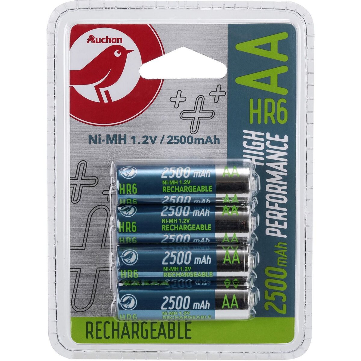 Piles rechargeables HR3/AAA 1000mAh CARREFOUR : le lot de 4 piles à Prix  Carrefour