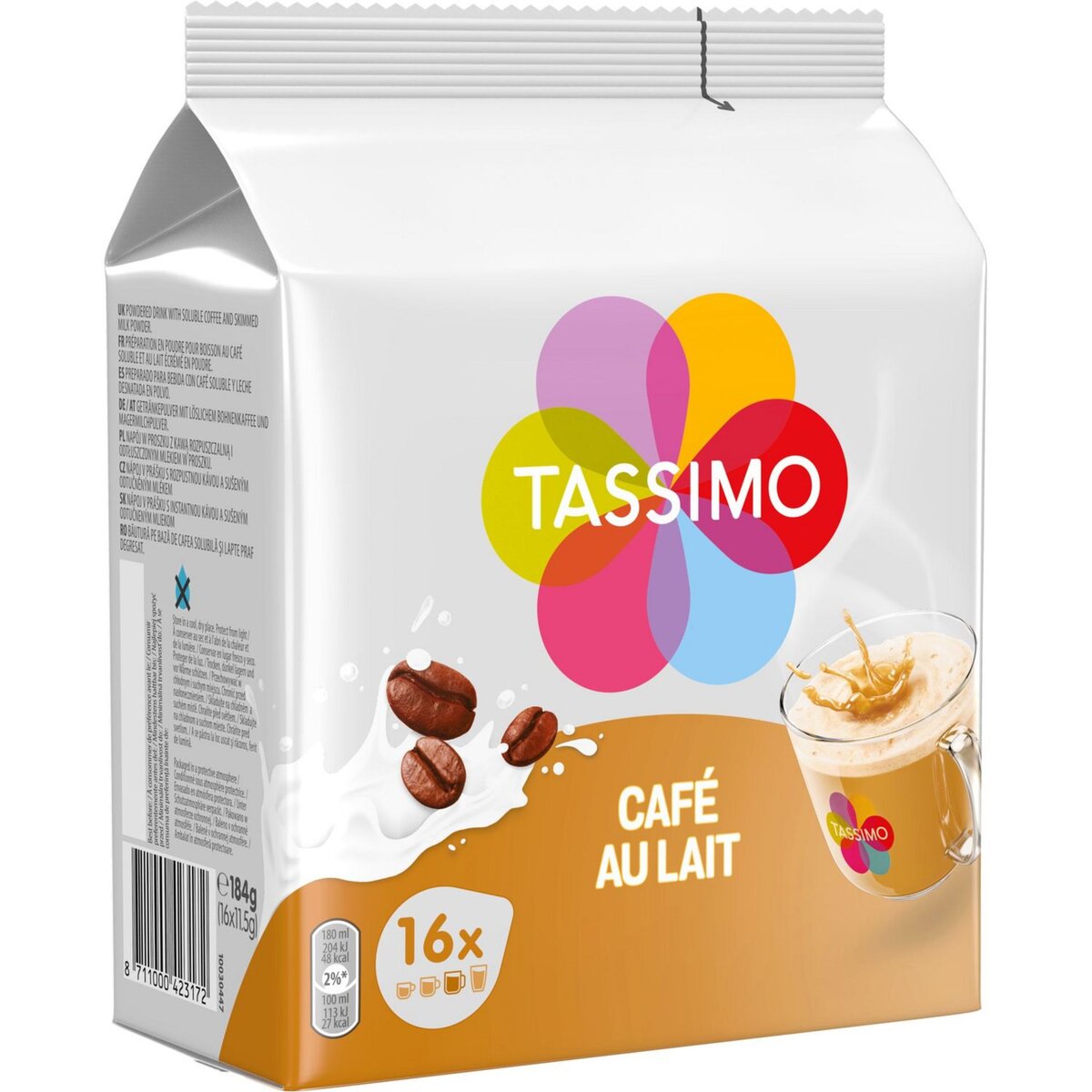 TASSIMO Café au lait en dosette 16 dosettes 184g