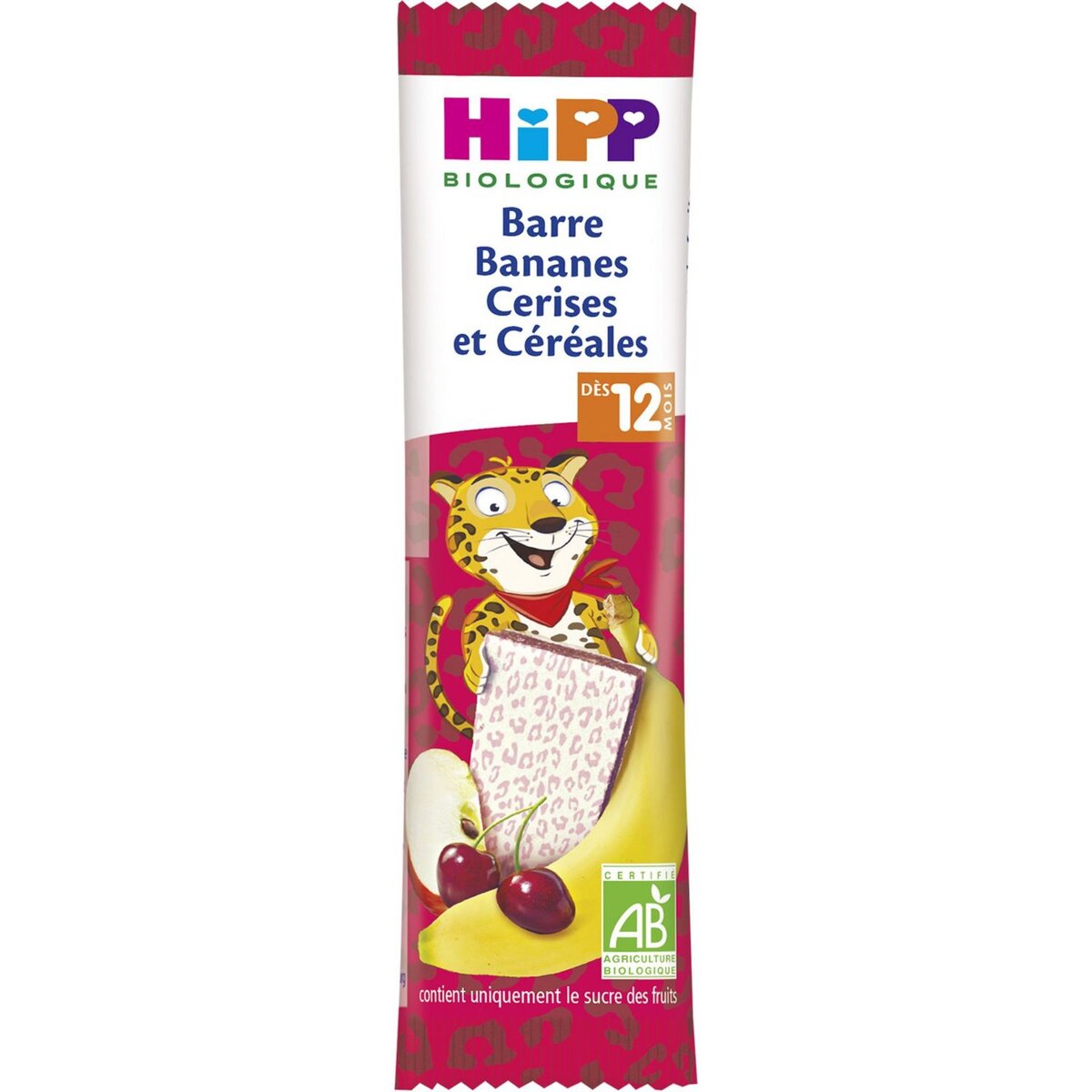 HIPP Hipp bio barre bananes cerises et céréales 25g dès 12 mois