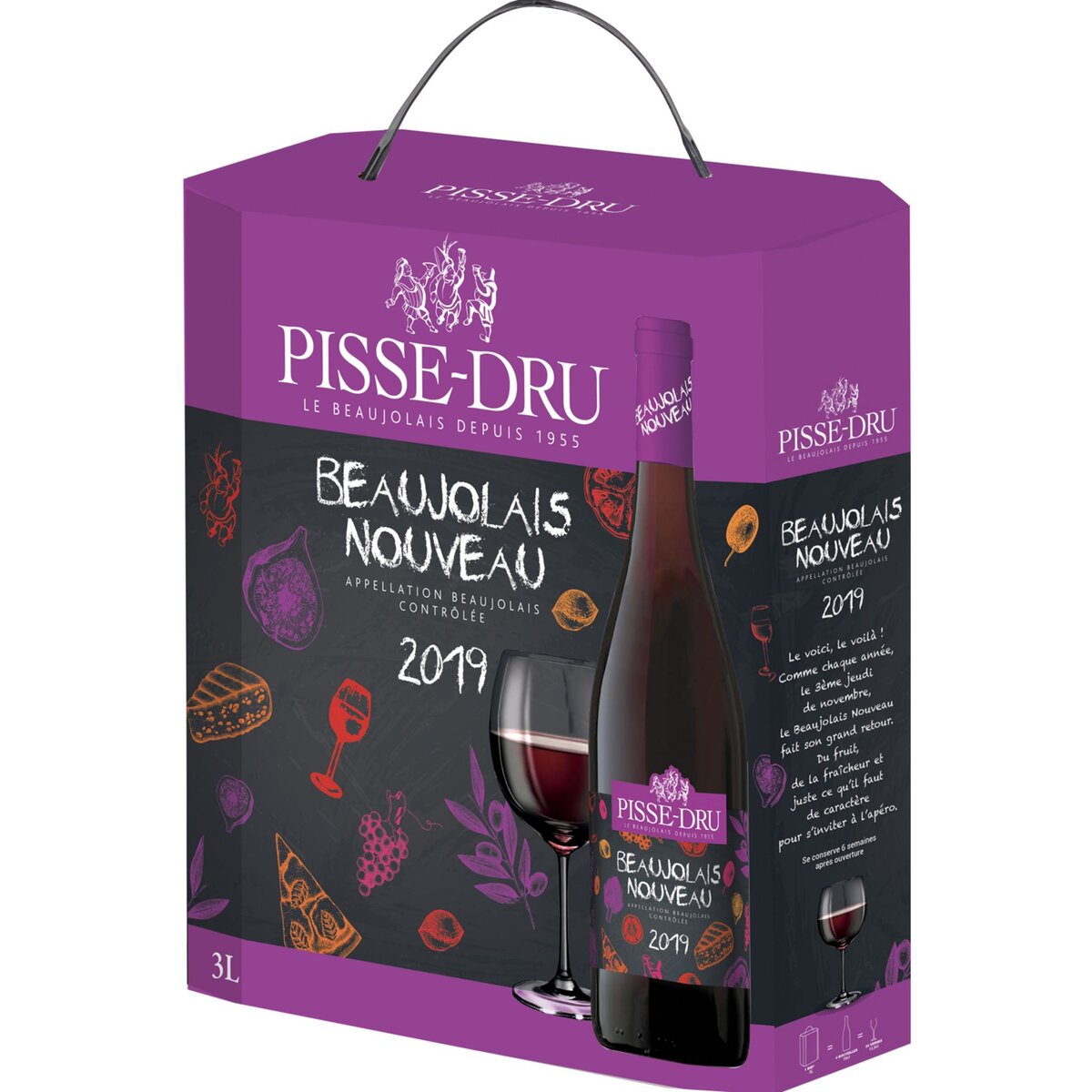 AOP Beaujolais-nouveau Pisse-Dru rouge 3L