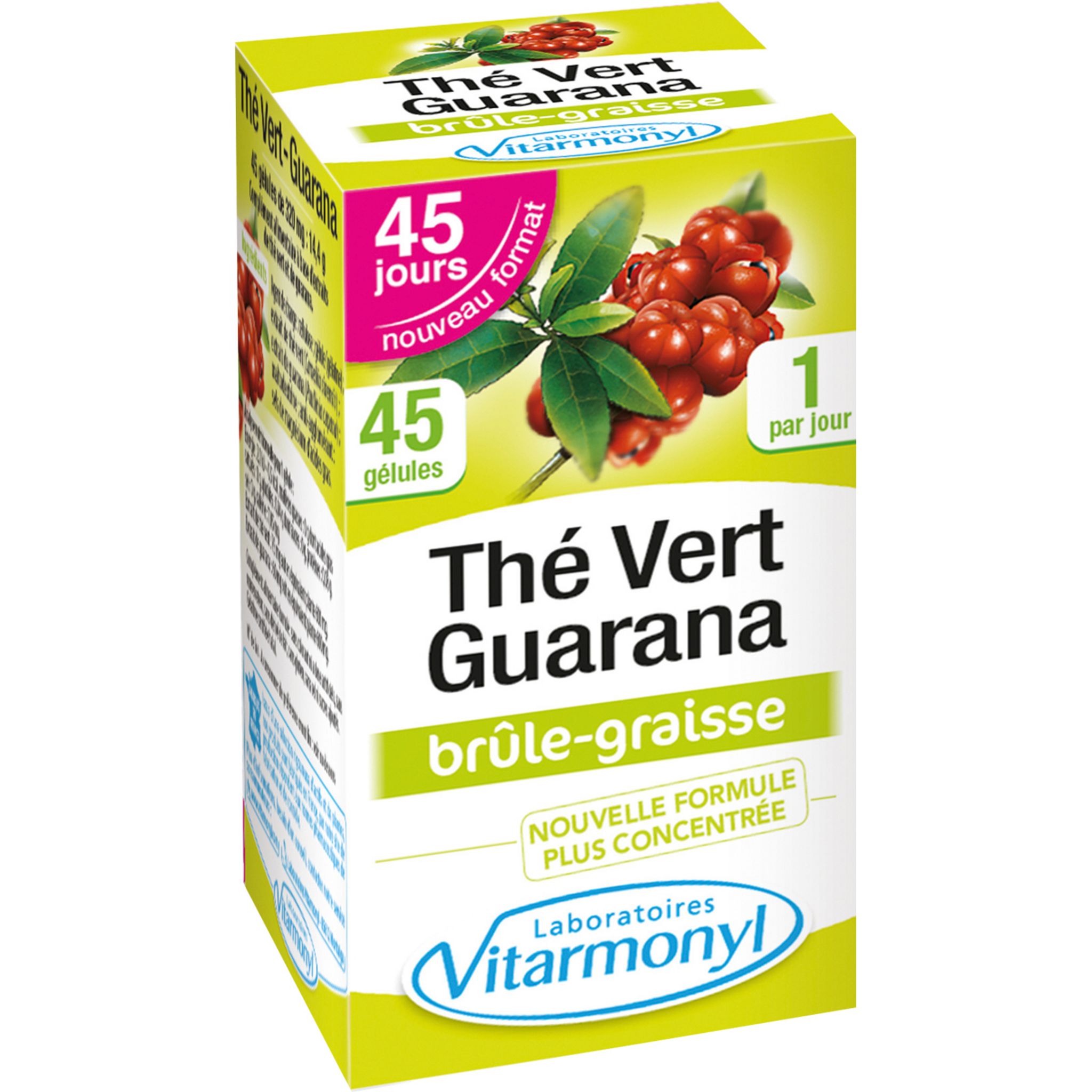 VITARMONYL Gélules thé vert et guarana brûle graisse 45 gélules