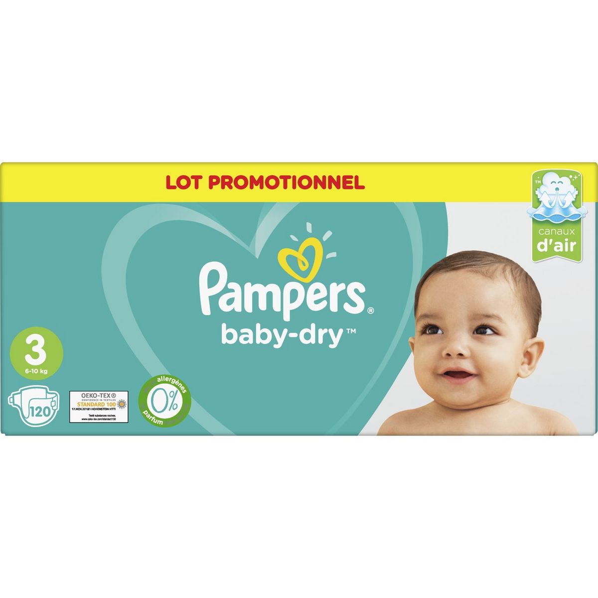PAMPERS Baby-dry couches taille 3 (6-10kg) 120 couches
