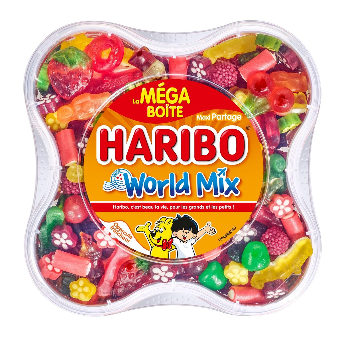 HARIBO Assortiment de bonbons world mix 900g
