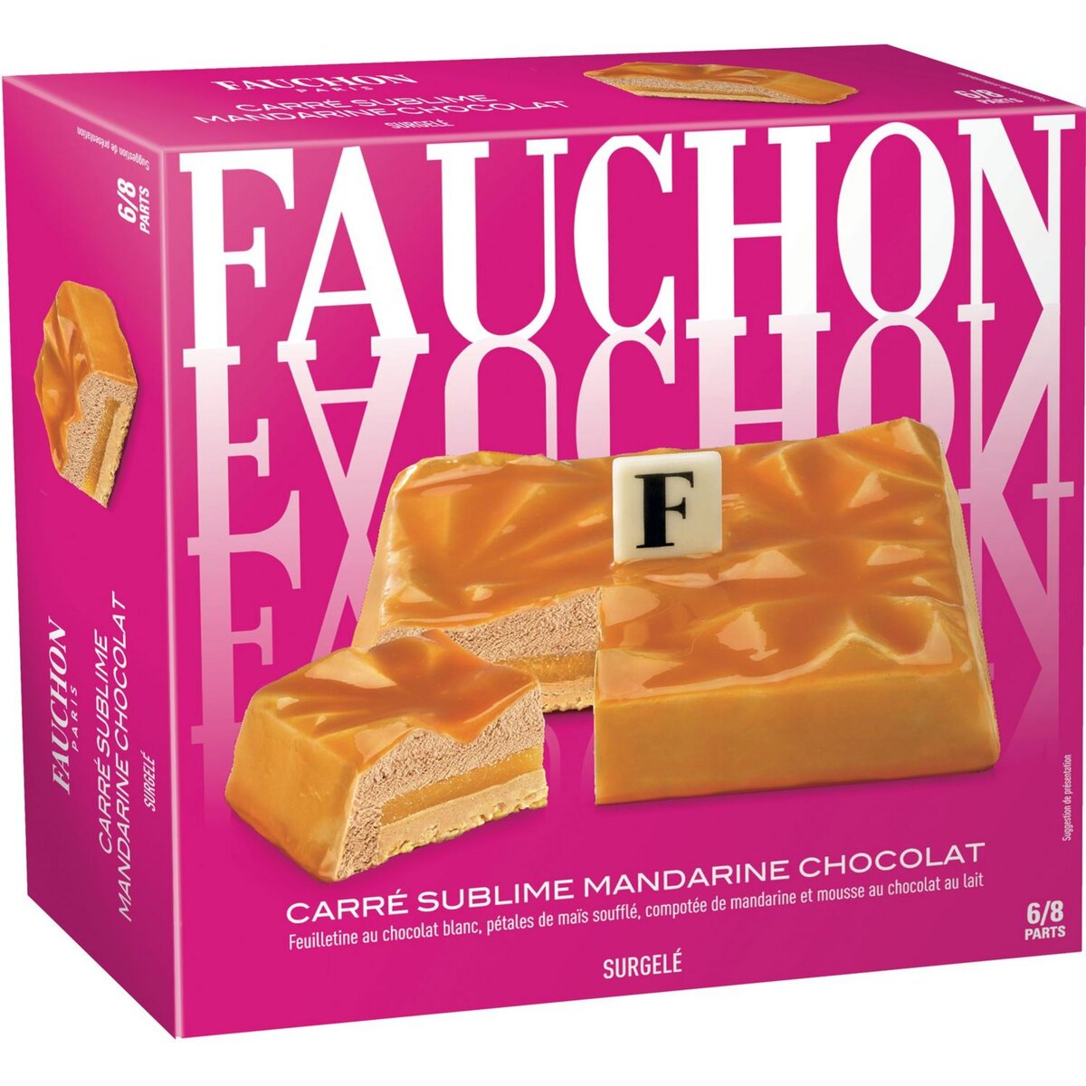 FAUCHON Fauchon Carré sublime mandarine chocolat 440g 6-8 parts 6-8 parts 440g