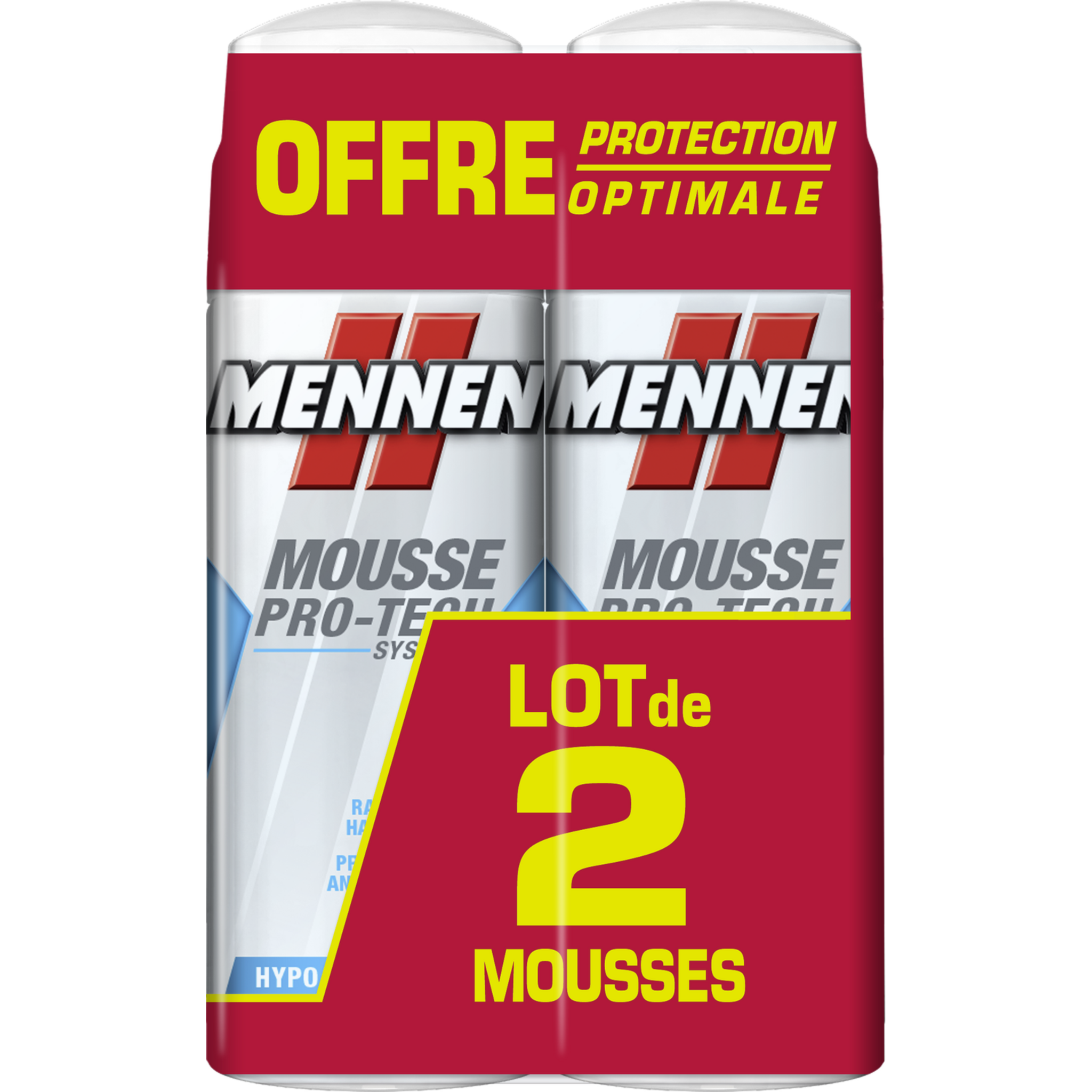 MENNEN Mennen mousse à raser hypoallergénique 2x250ml pas cher - Auchan.fr