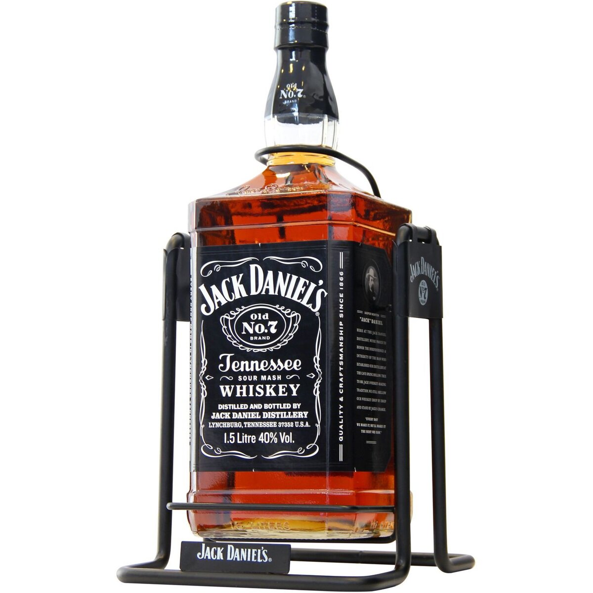 JACK DANIEL'S Jack daniel's Whisky old n°7 40% 1,5l + balancelle 1,5l