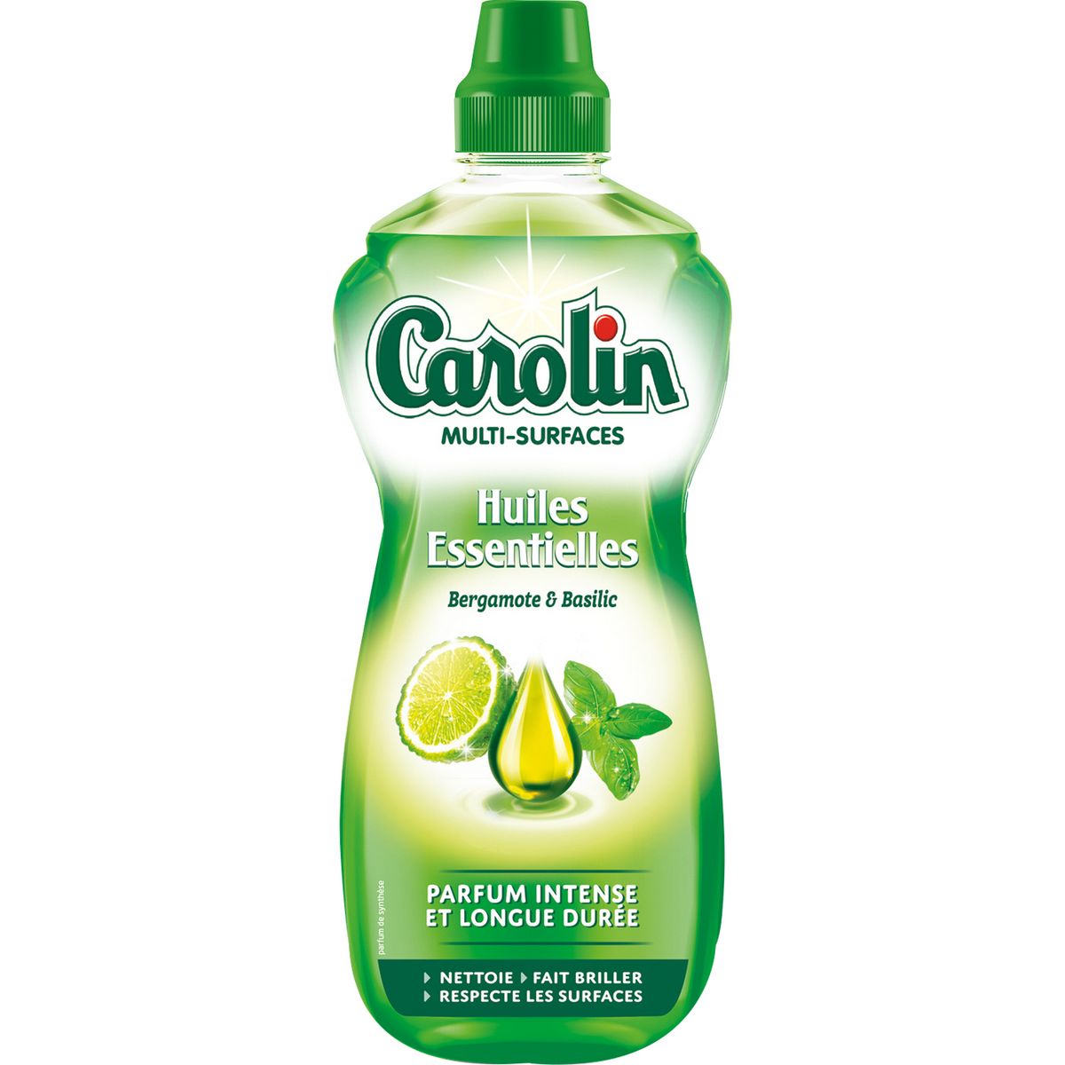 CAROLIN Carolin Nettoyant multi-surfaces huiles essentielles bergamote & basilic 1l 1l
