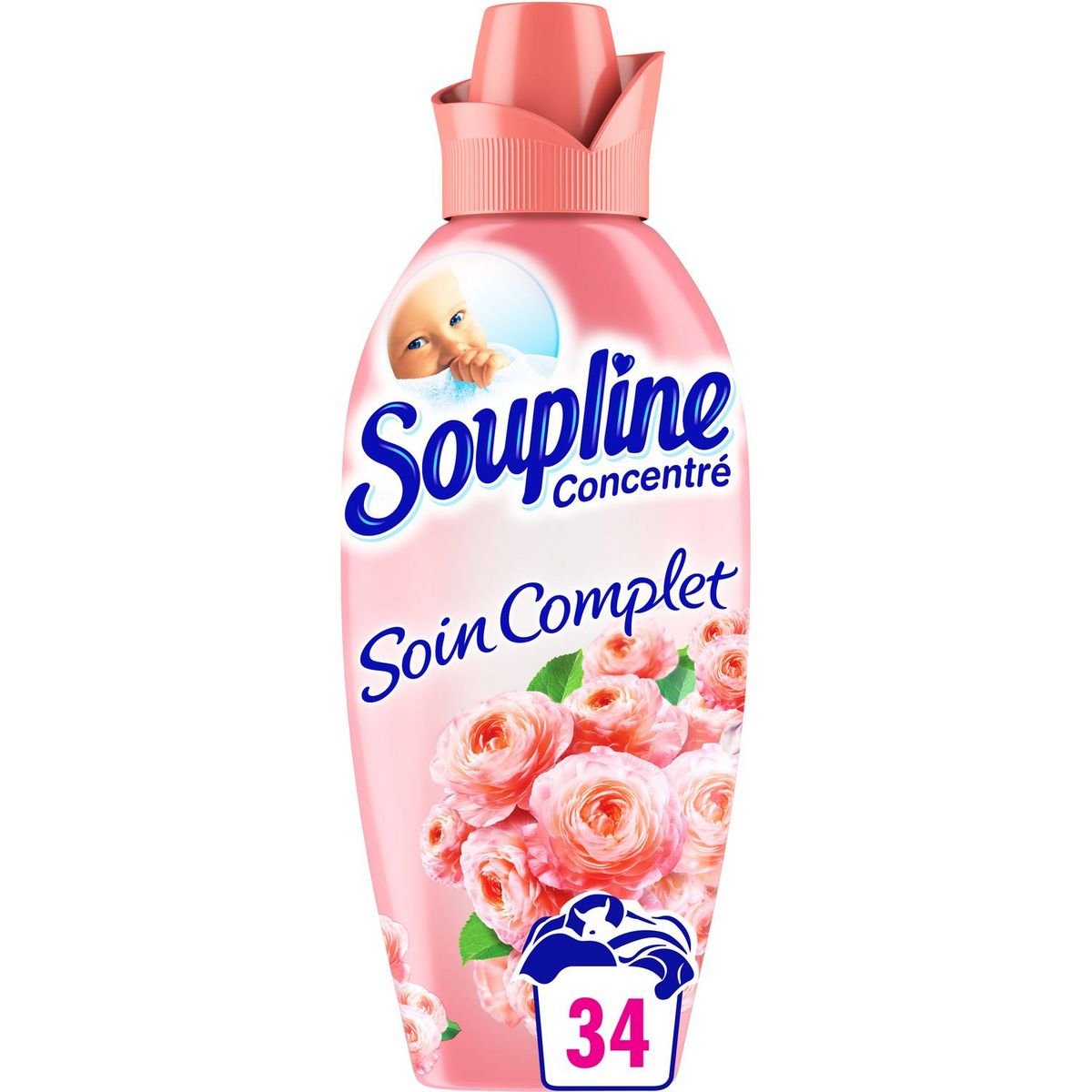 SOUPLINE Assouplissant concentré soin complet doux 34 lavages 800ml