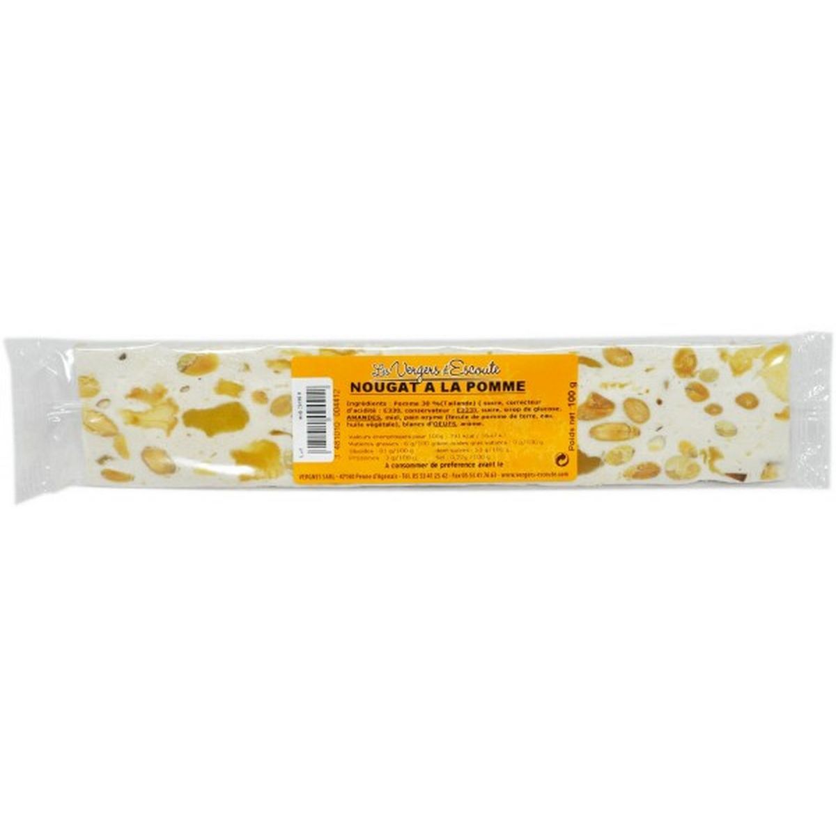 HOLYFRUITS Barre de nougat aux pommes 100g
