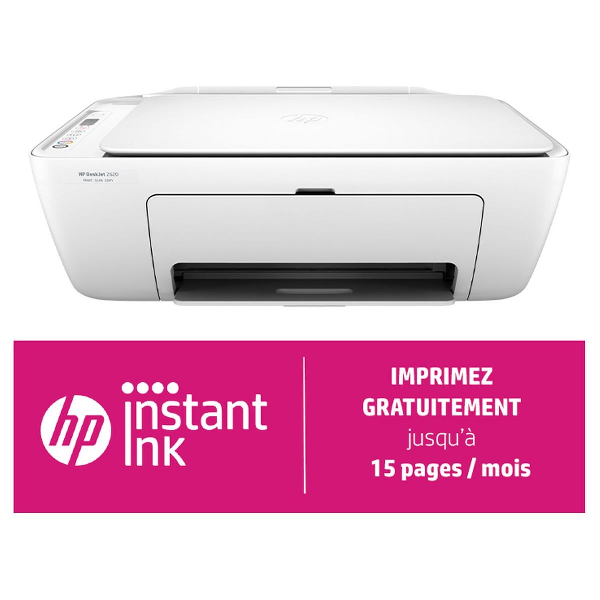 HP Imprimante multifonction - Jet d'encre thermique - Deskjet 2620 - Compatible Instant Ink