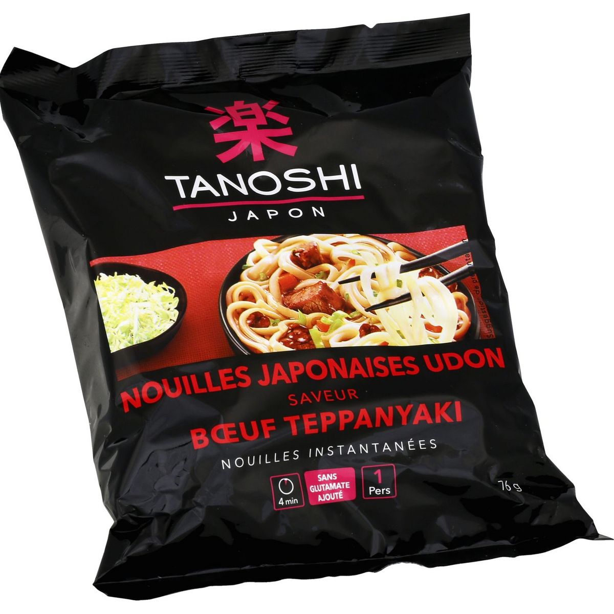 TANOSHI Nouilles asiatiques instantanées saveur bœuf teppanyaki 1 personne 76g