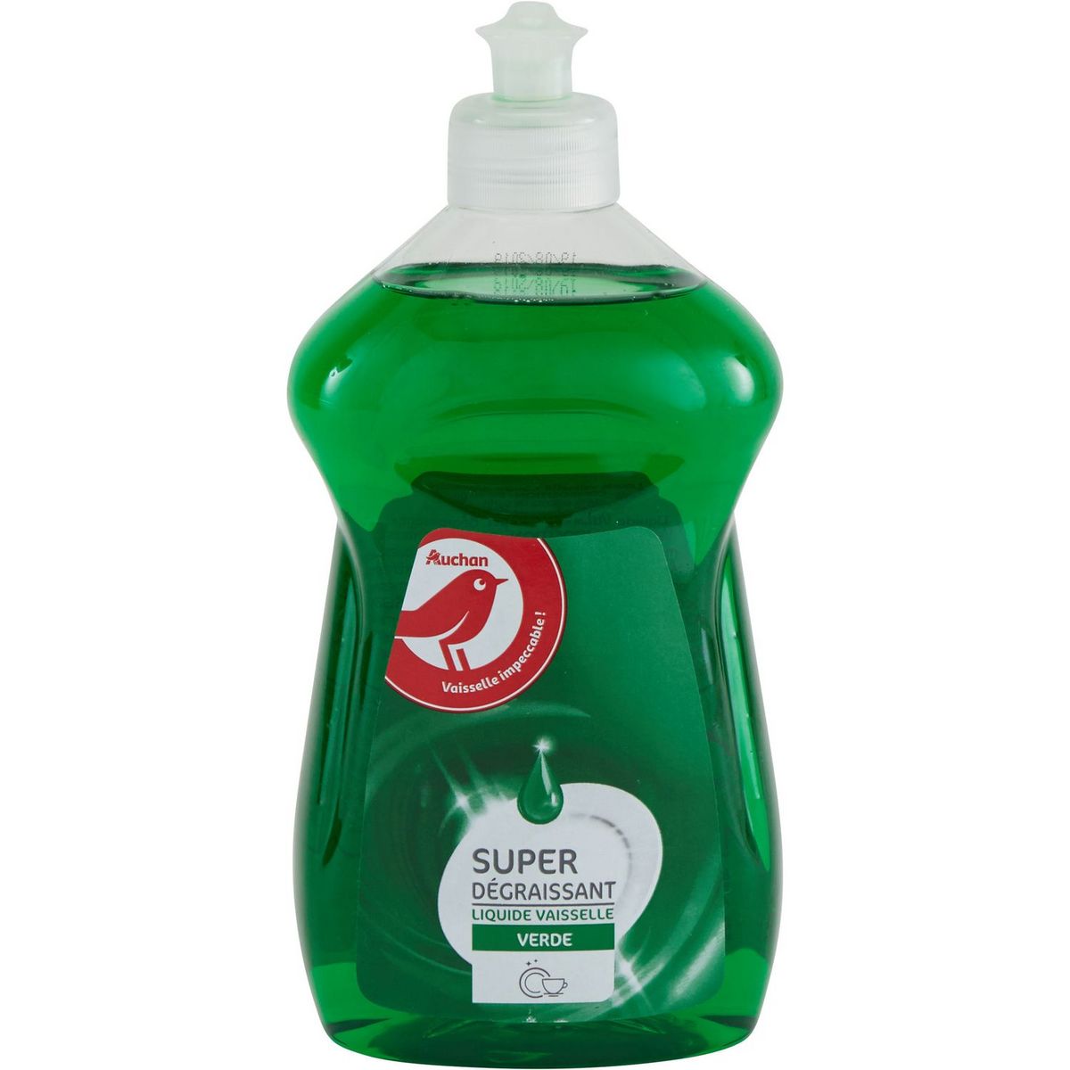 AUCHAN Liquide vaisselle Super dégraissant Verde 500ml