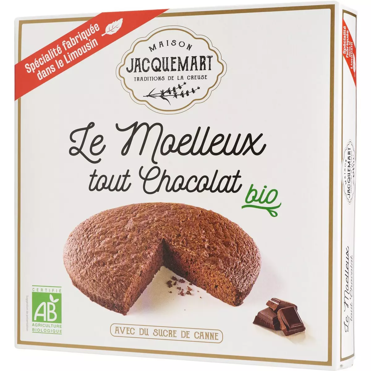 MAISON JACQUEMART Maison Jacquemart Moelleux chocolat bio 250g 250g