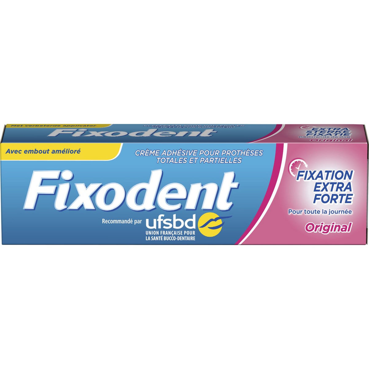 FIXODENT Crème adhésive pour prothèses fixation extra forte 47g pas ...