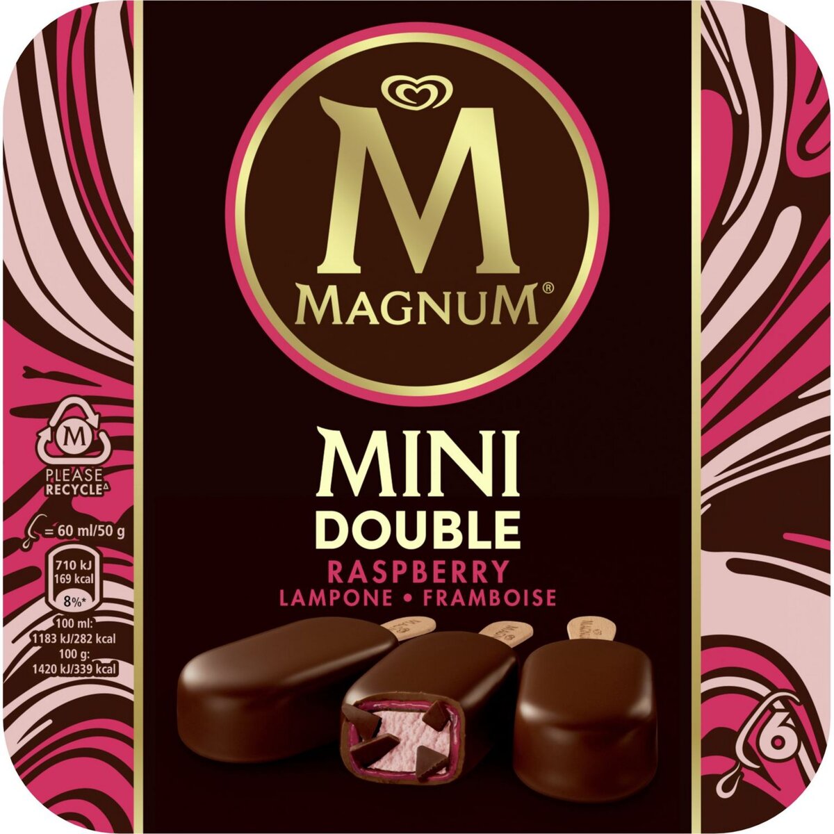 MAGNUM Magnum mini double framboise x6 -300g