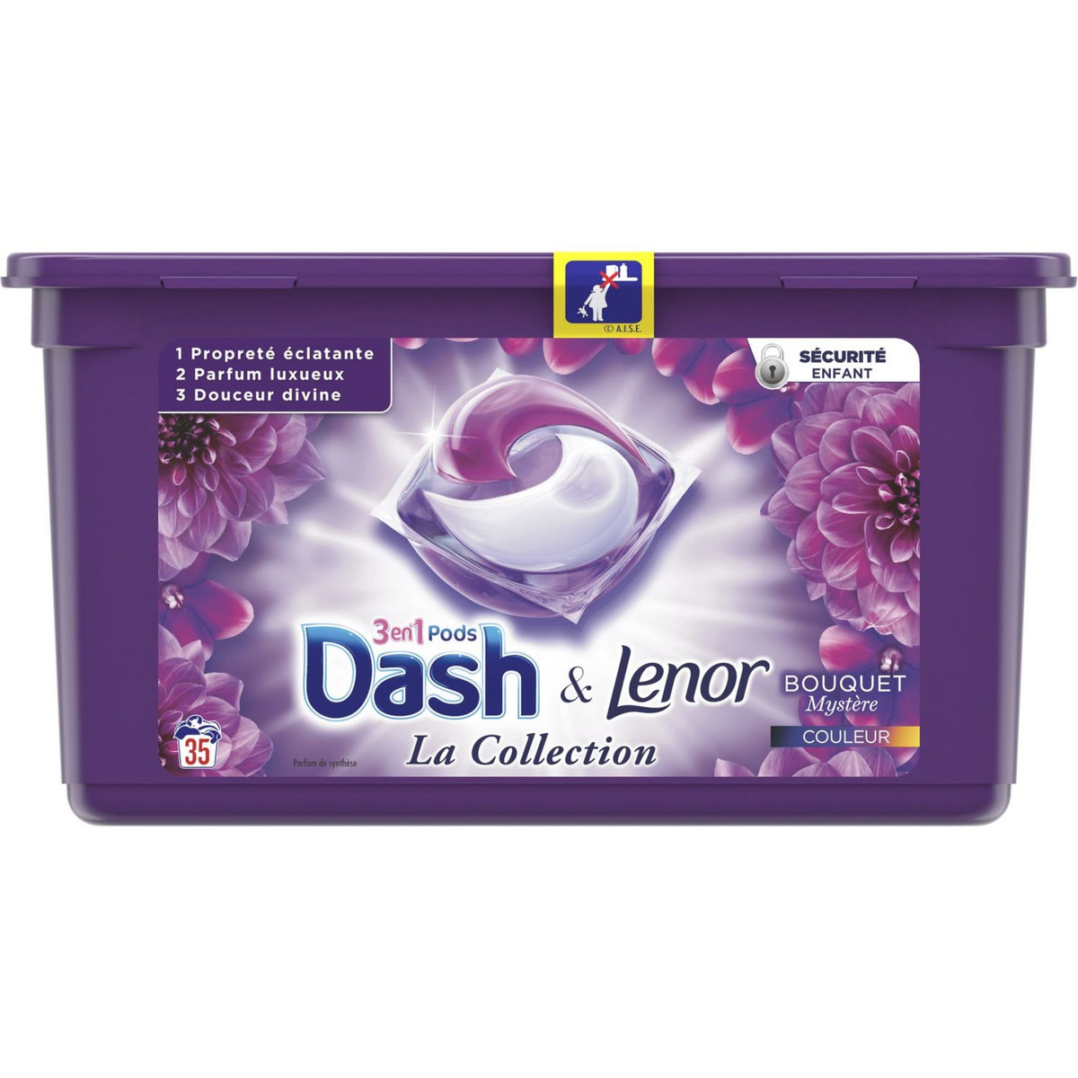 DASH Dash Lessive capsules bouquet mystère 35 lavages 35 capsules pas ...