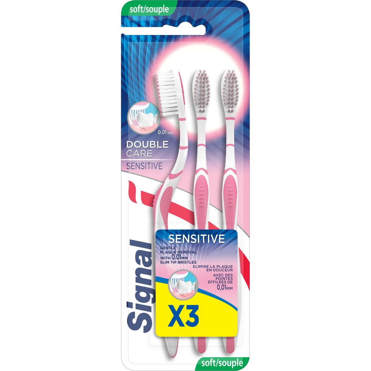 SIGNAL Brosses à dents souple sensitive 3 brosses