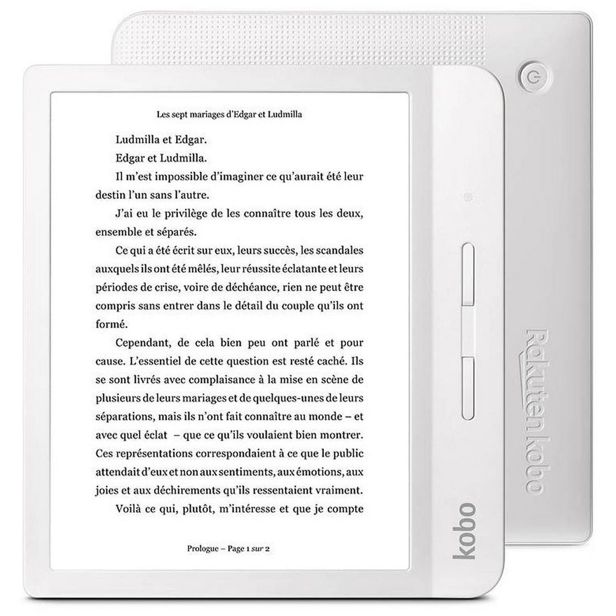 Voir la diapositive 1 : KOBO Liseuse eBook Libra H20 7 pouces Blanc