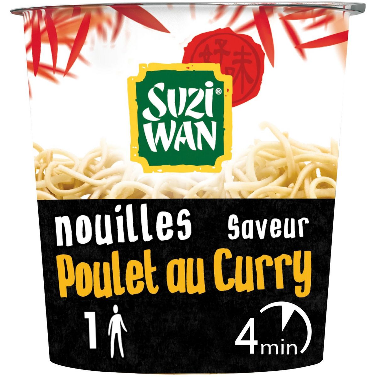 SUZI WAN Nouilles asiatiques instantanées saveur poulet au curry 1 personne 62g