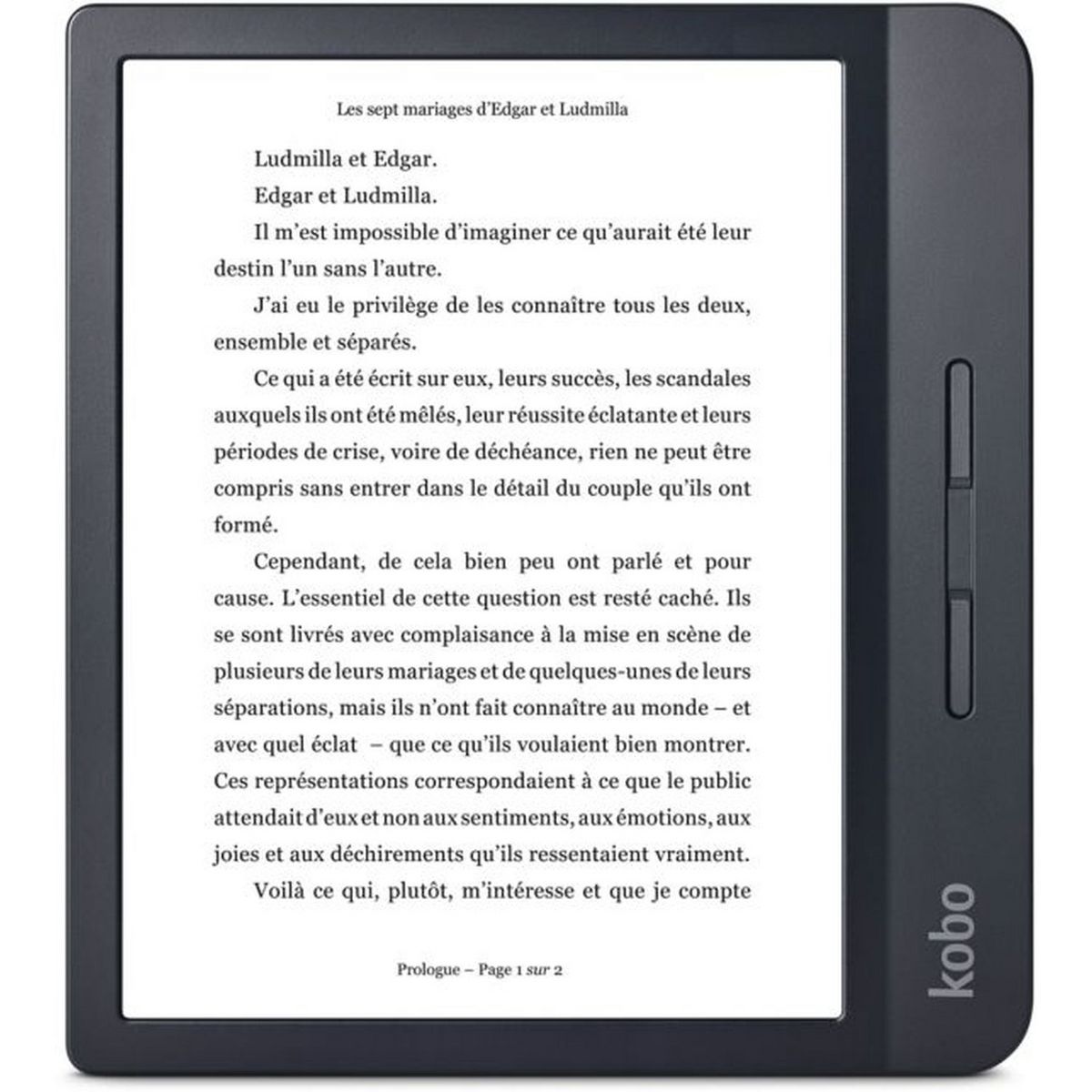 KOBO Liseuse eBook Libra H20 7 pouces Noir