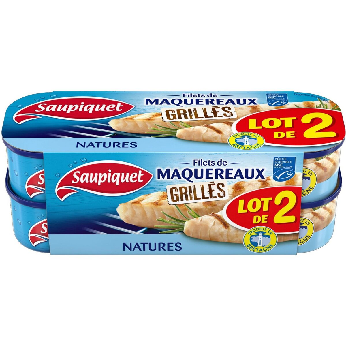 SAUPIQUET Saupiquet filets de maquereaux grillés nature 2x120g 2x120g