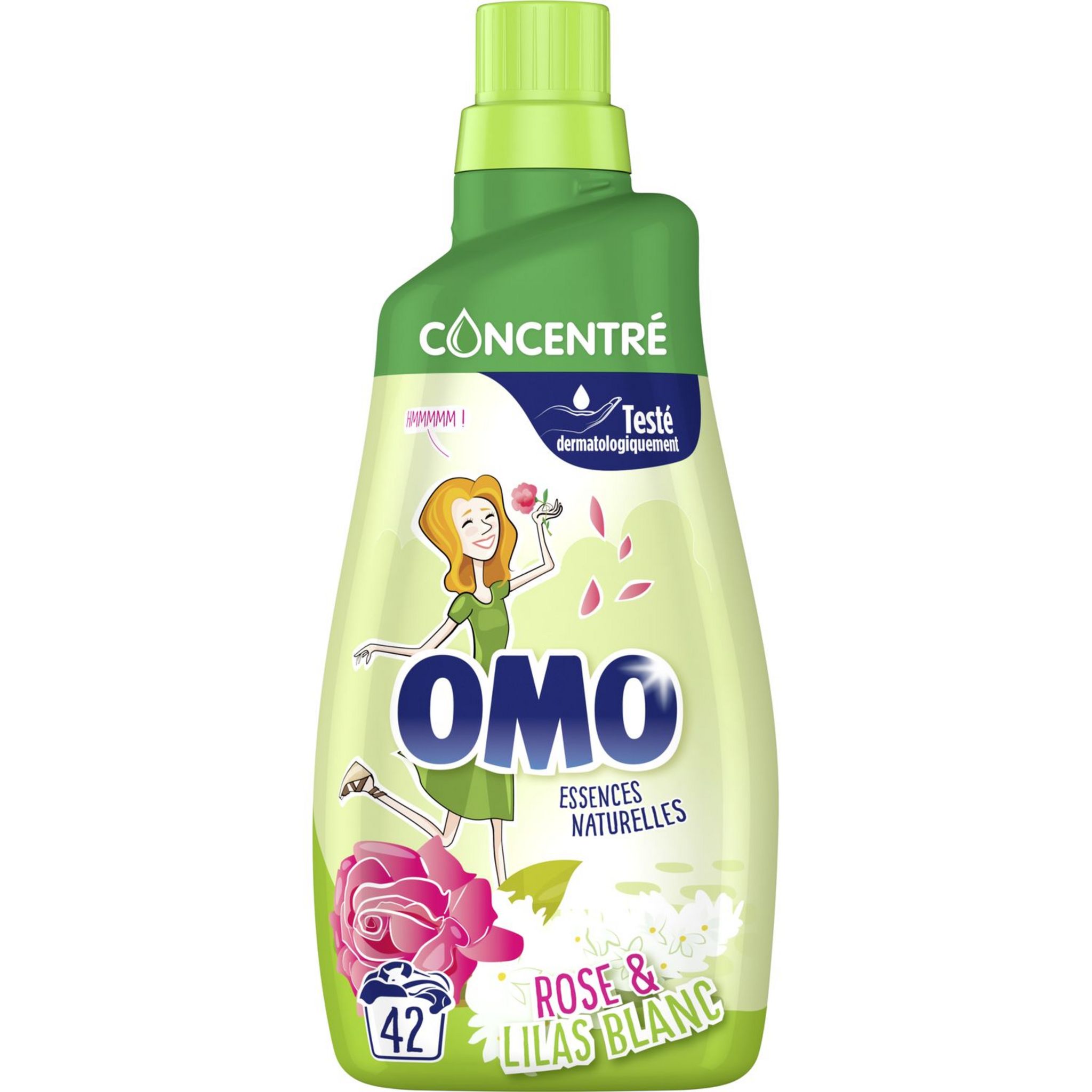 OMO Omo lessive concentrée fleurs des tropiques 42 lavages 1,47l pas ...