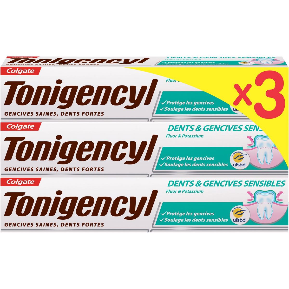 COLGATE Dentifrice dents & gencives sensibles 3x75ml