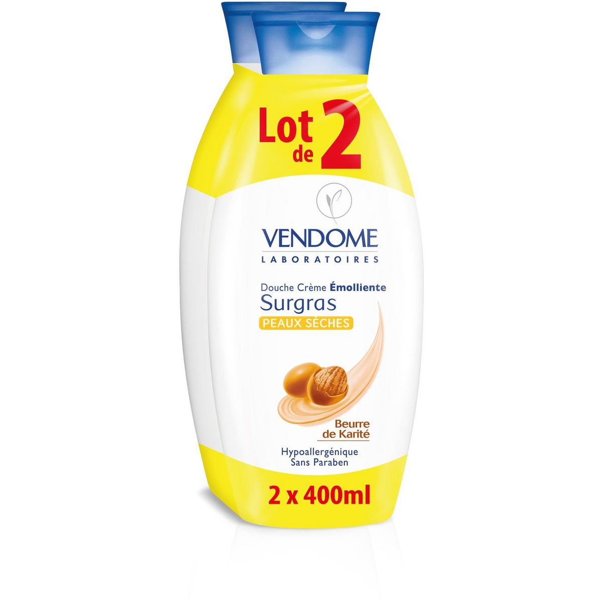 VENDOME Vendôme douche crème surgras karité peaux sèches 2x400ml