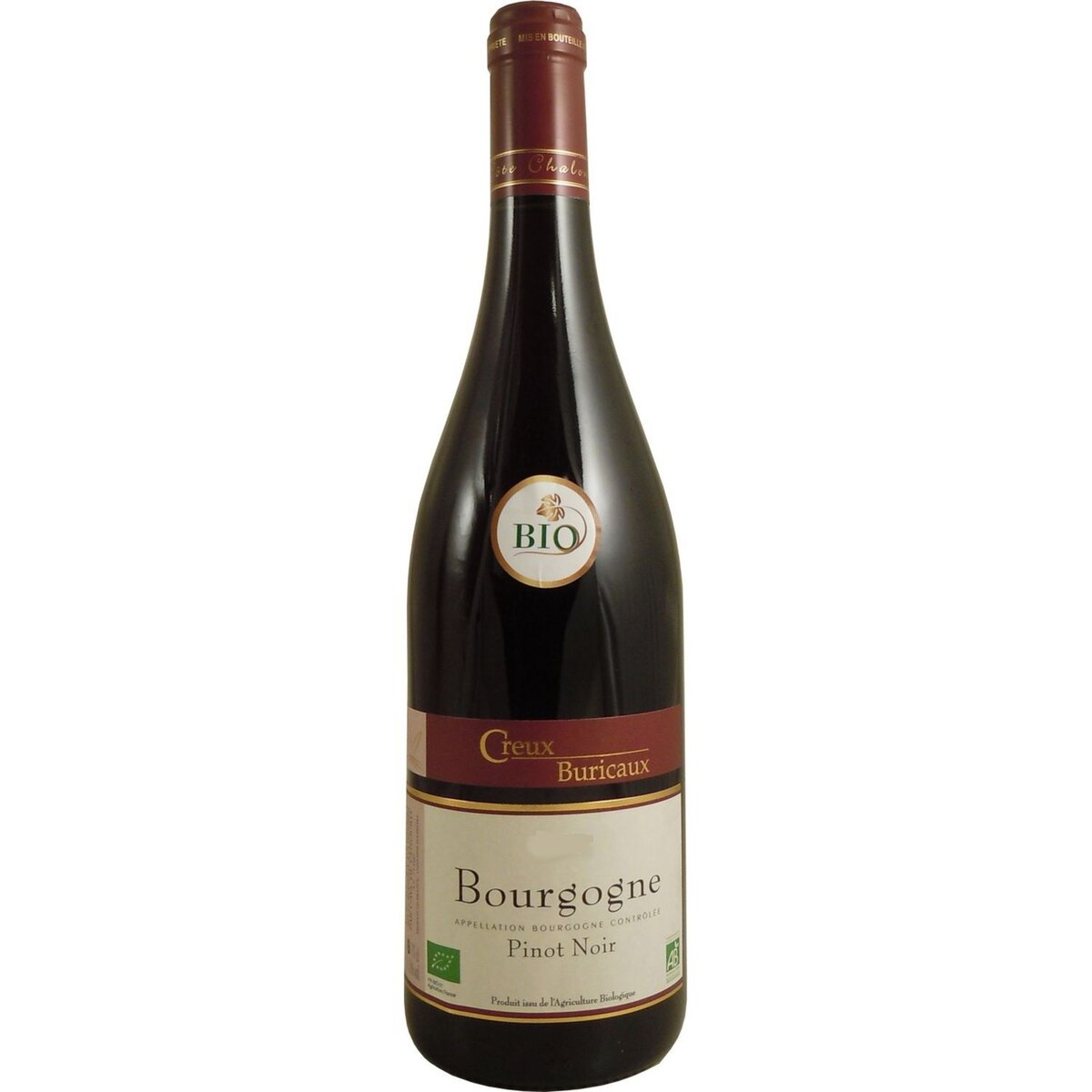 Vin rouge AOP Bourgogne Pinot noir bio Creux Buricaux 75cl