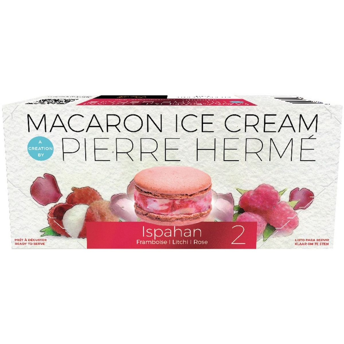 PAPILA Macaron ispahan à la framboise, litchi, rose 2 pièces 170g