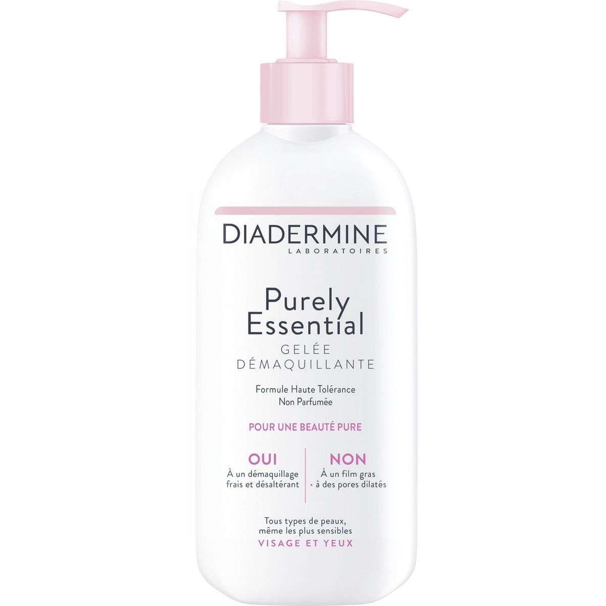 DIADERMINE Purely Essential gelée démaquillante tous types de peaux même sensibles 400ml
