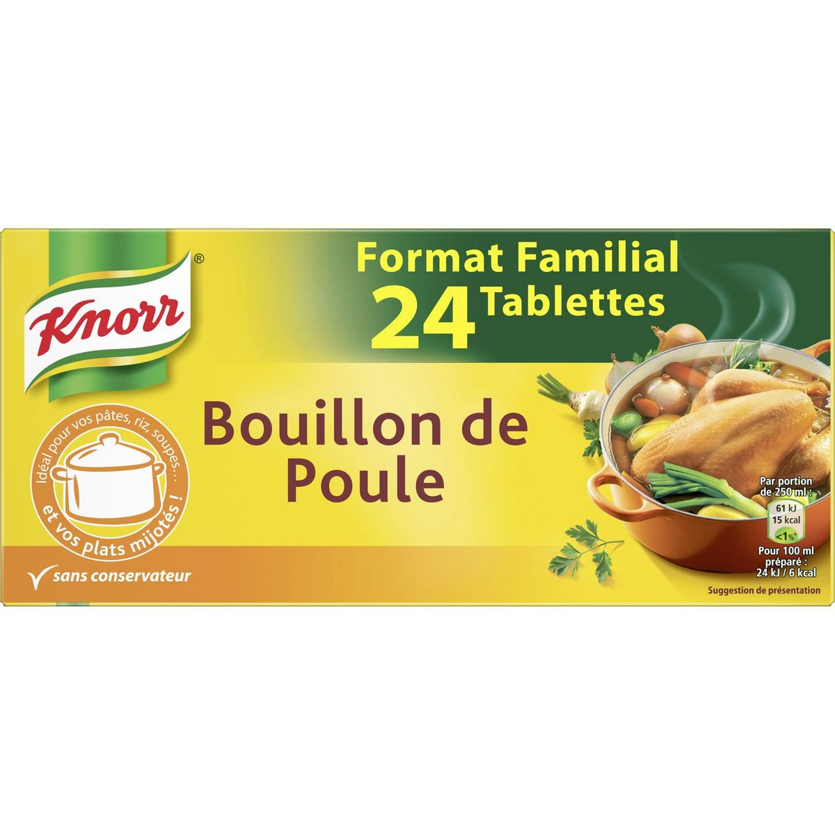 KNORR Bouillon de poule 24 tablettes 240g