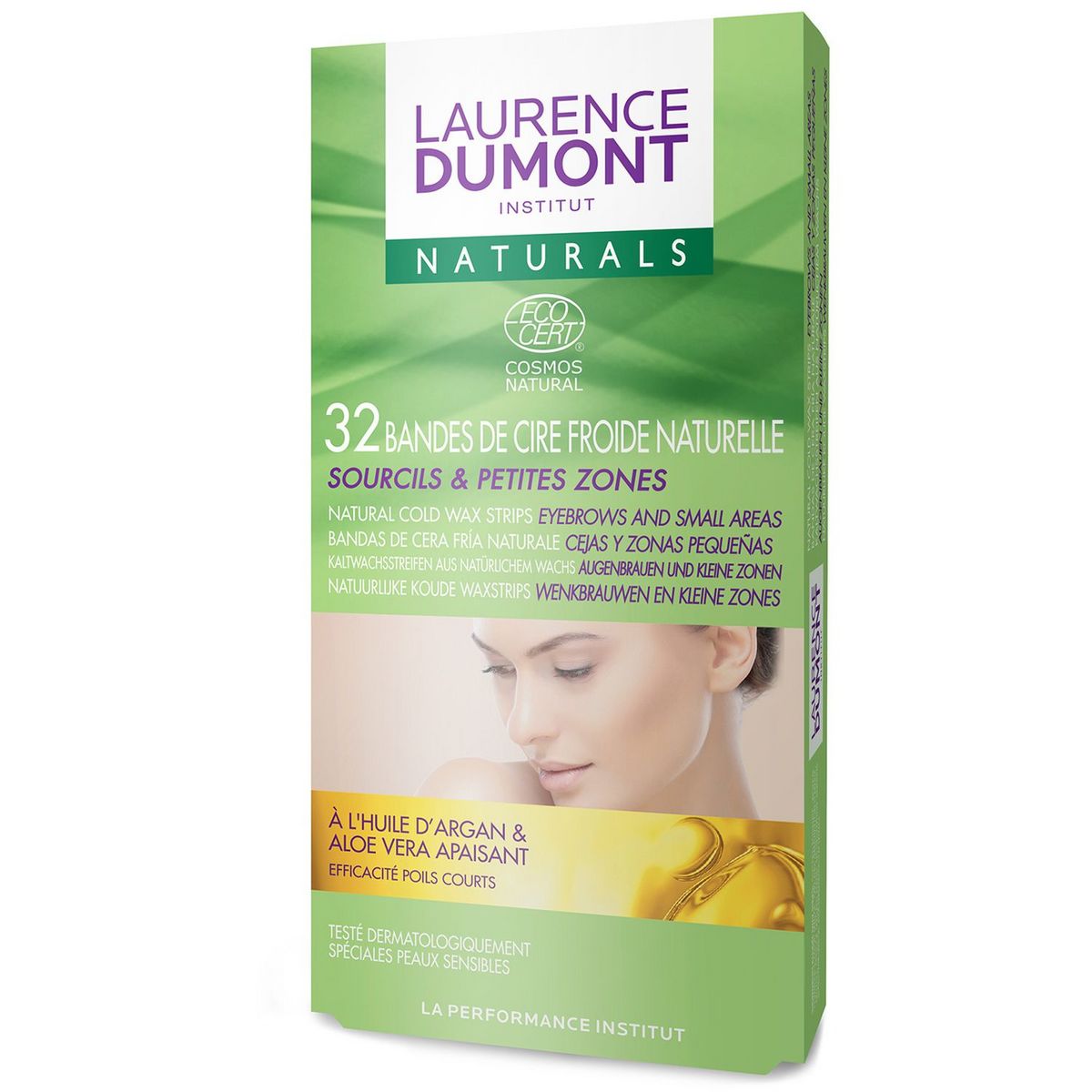 LAURENCE DUMONT Bandes de cire froide naturelle sourcils & petites zones 32 bandes