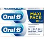 ORAL-B Dentifrice blancheur gencives & émail 2x75ml