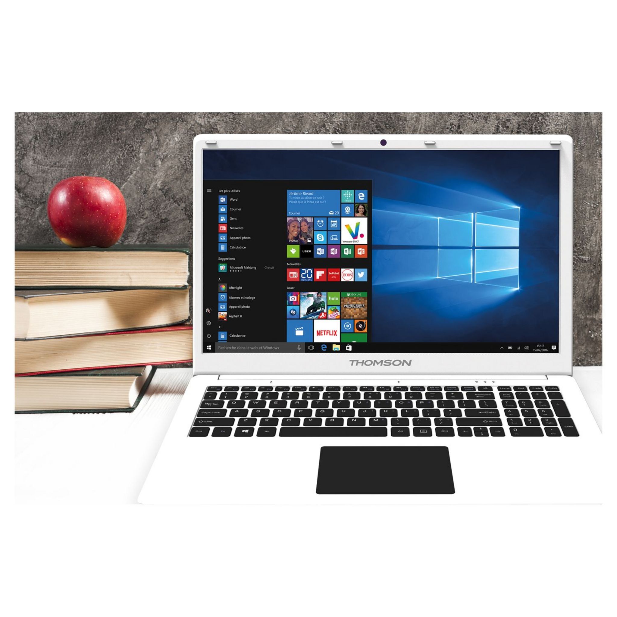 Voir la diapositive 6 : THOMSON Ordinateur portable Classic Notebook NEO17C-8WH1T 17.3 pouces Blanc