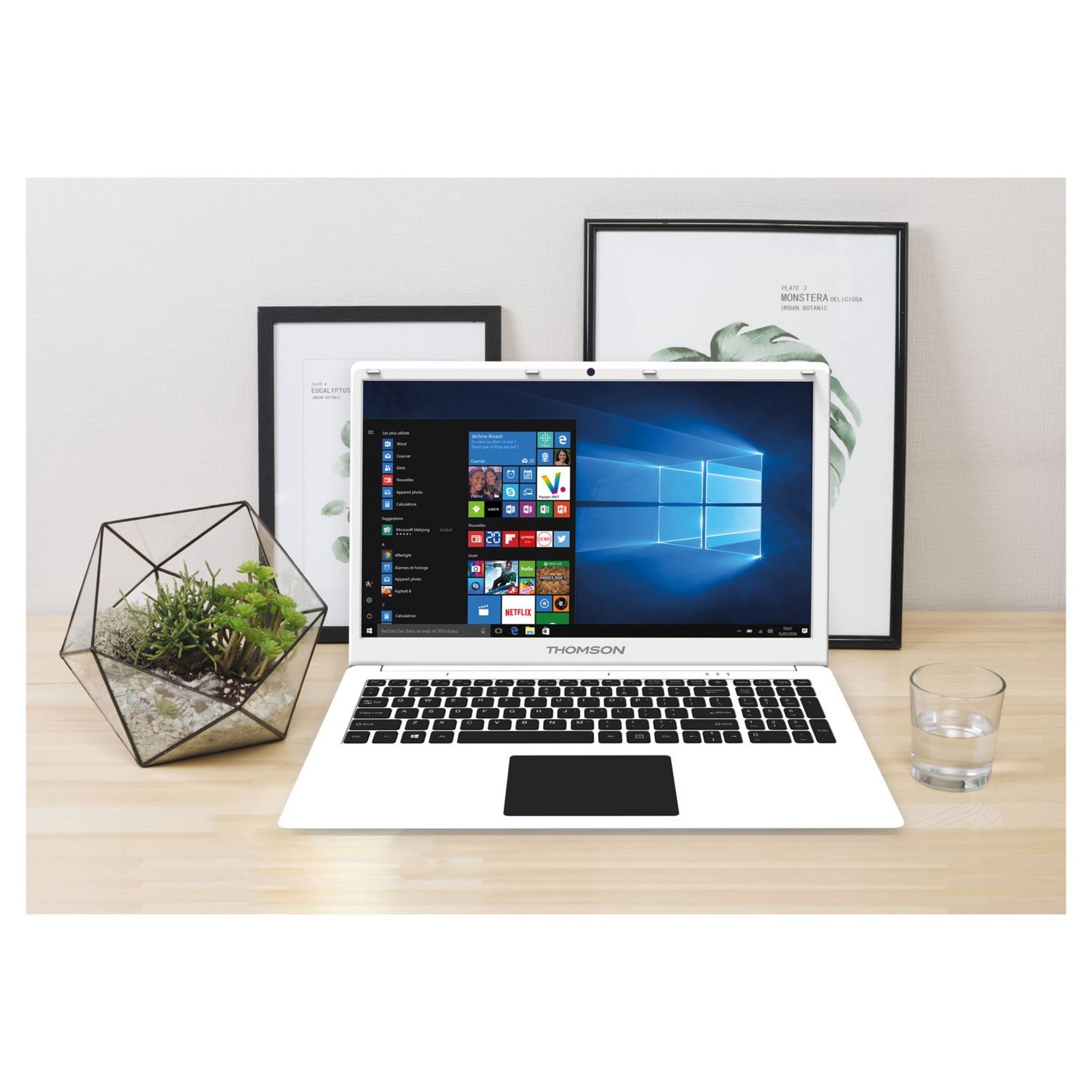 Voir la diapositive 2 : THOMSON Ordinateur portable Classic Notebook NEO17C-8WH1T 17.3 pouces Blanc