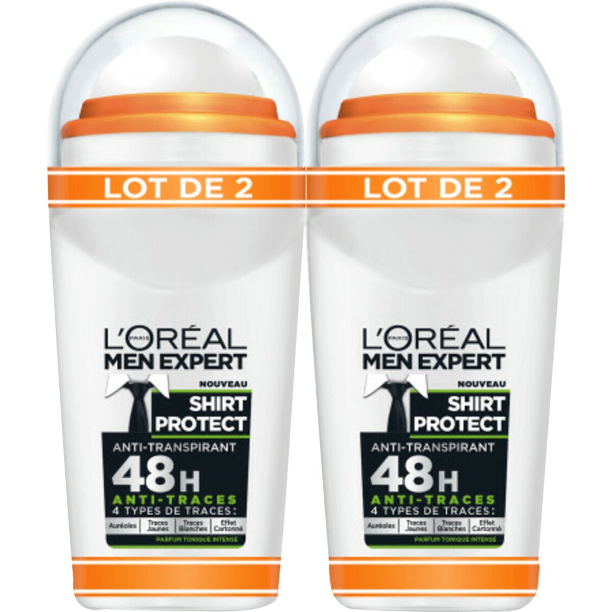 L'OREAL Déodorant bille 48h homme shirt protect 2x50ml