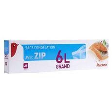 Congelation Zip Sac Plastique Zip Grand Format AUCHAN Sacs