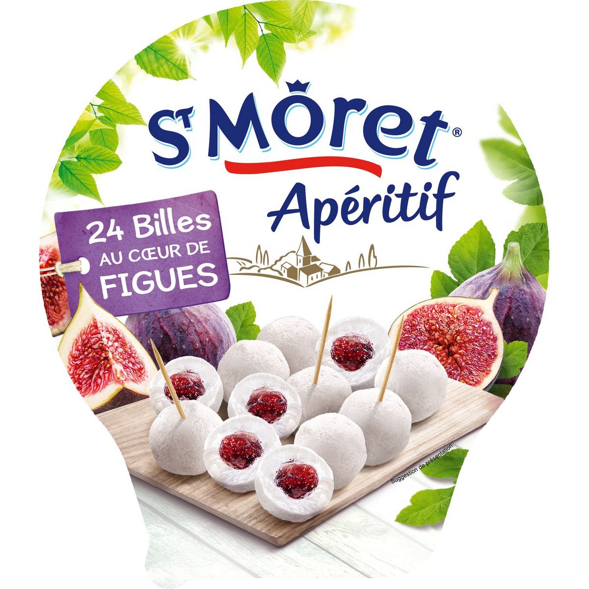 ST MORET ST MORET Bille de fromage fourrées à la figue 100g 24 billes 100g