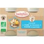 BABYBIO Babybio crème de fruits à la poire 2x130g dès 6 mois