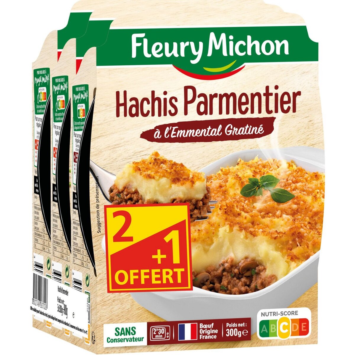FLEURY MICHON Hâchis parmentier 3 +1 offert 900g