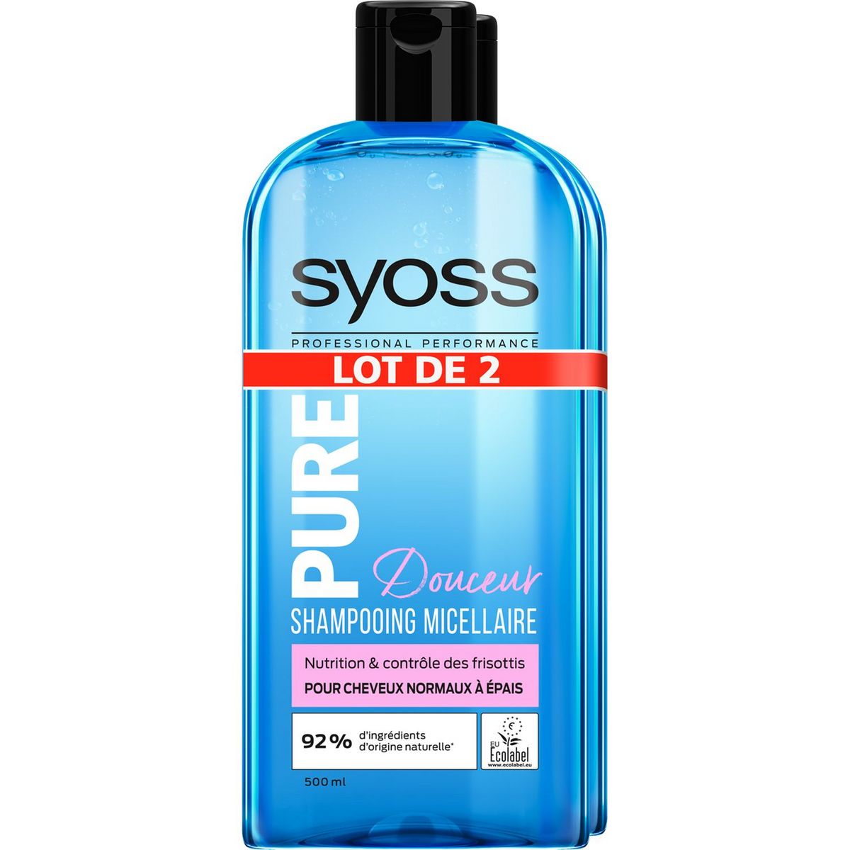 SYOSS Syoss Shampoing micellaire écologique cheveux normaux, épais 2x250ml 2x250ml