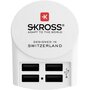 SKROSS Adaptateur secteur de voyage Europe pour 4 prises USB - Blanc