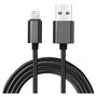 BLAUPUNKT Câble de charge nylon USB vers Lightning - BLP0213.133 -  Mâle/mâle - 1.2 m - Noir