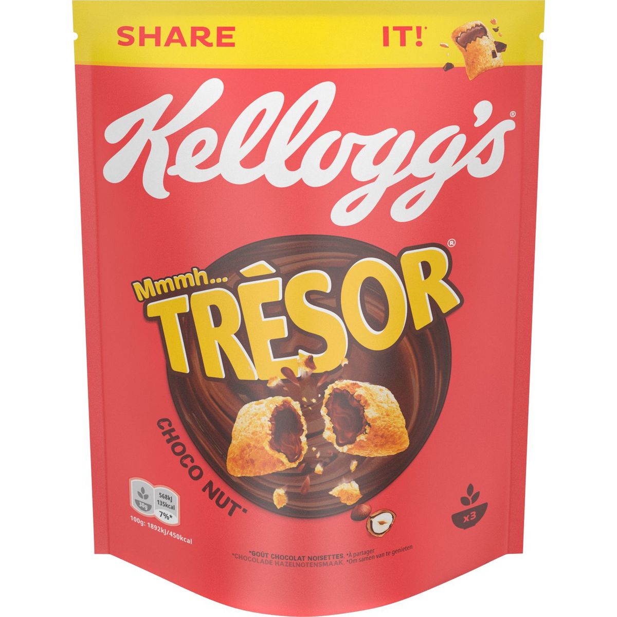 TRESOR Céréales goût chocolat noisettes 90g