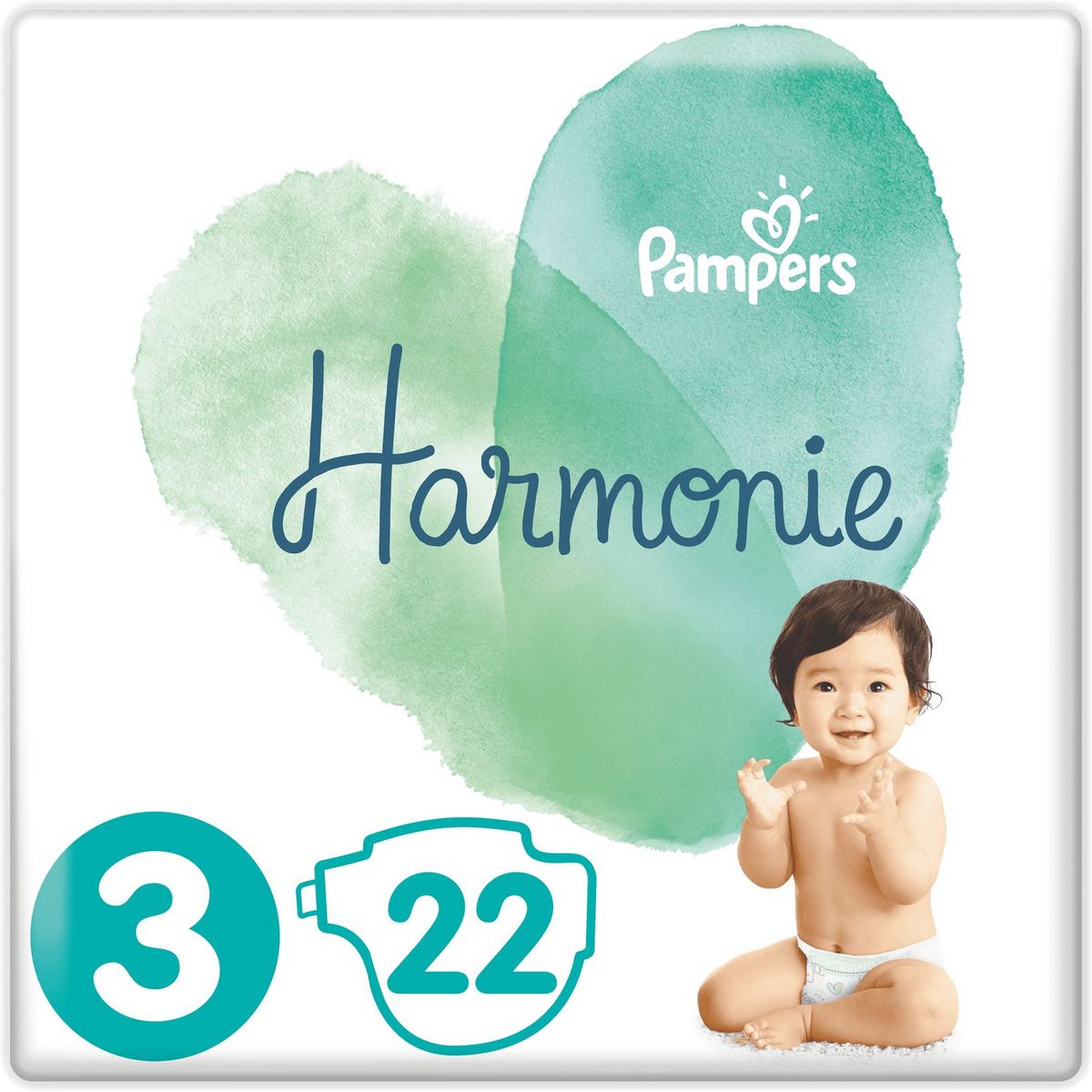 PAMPERS Harmonie couches taille 4 (6-10kg) 22 couches